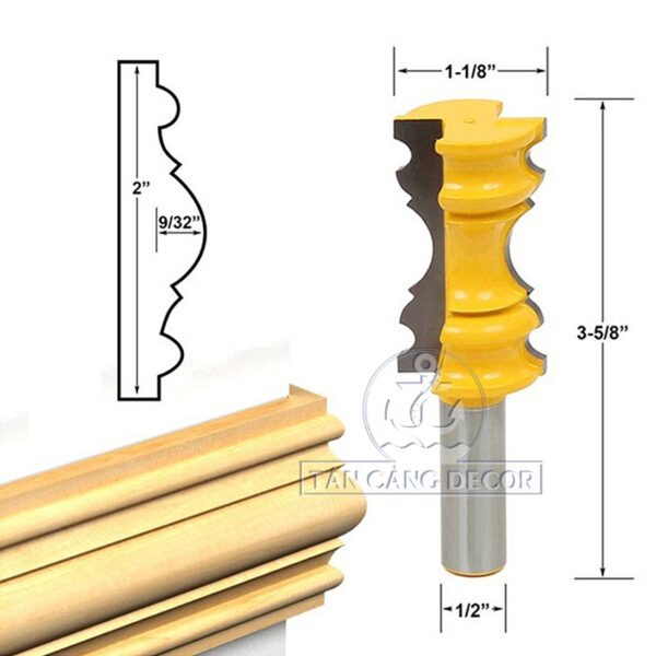 Mũi router đánh chỉ đối xứng 12.7 mm