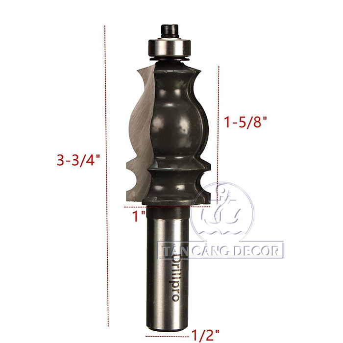 Mũi router đánh chỉ đuôi cá 12.7 mm - Ảnh 3
