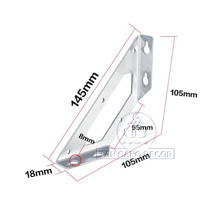 Ke Góc Inox Size 2 - 145mm - Ảnh 2