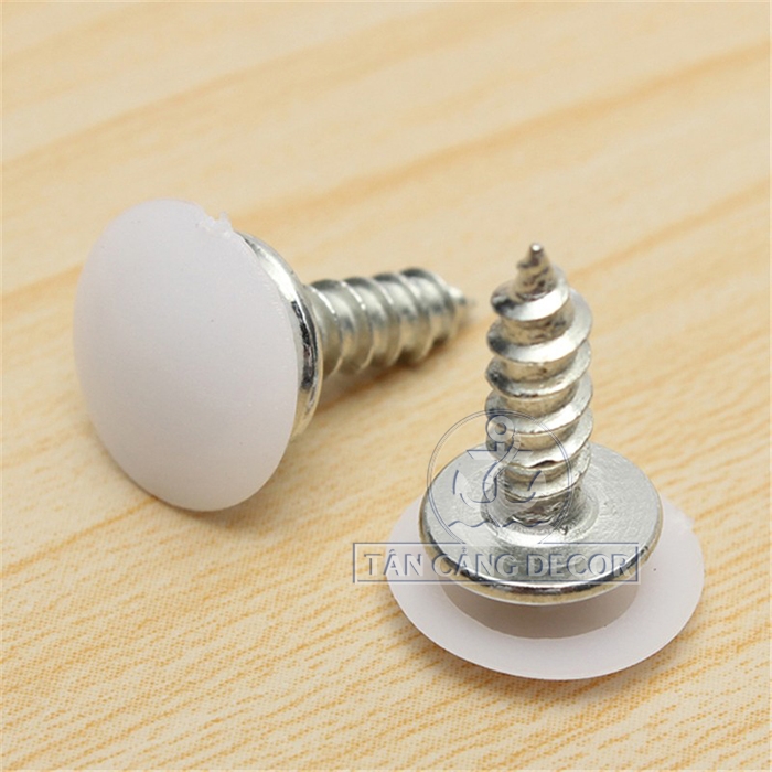 500 cái Chốt Chụp Vít Màu Trắng