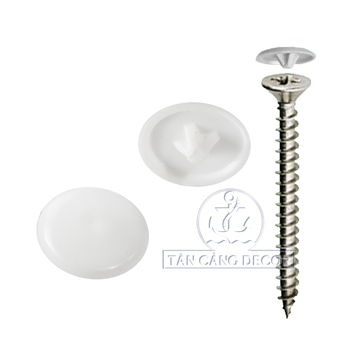 500 cái Chốt Chụp Vít Màu Trắng - Ảnh 4