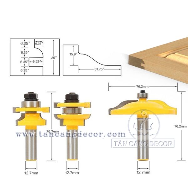 Bộ Mũi Router Đánh Pano Tủ Cánh Đơn
