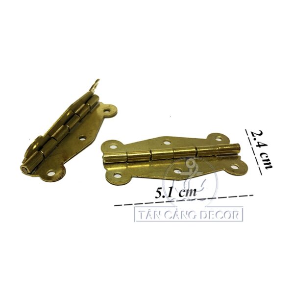 2 Bản lề mạ đồng vàng kim 10 - KT: 5.1 cm