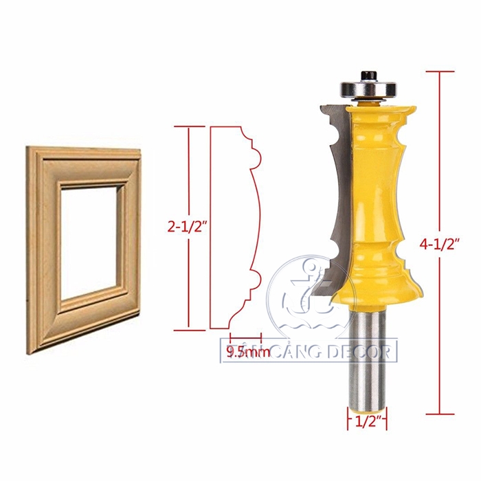 Bộ Mũi Router Đánh Chỉ Khung Tranh Cốt 12.7 mm - Ảnh 2
