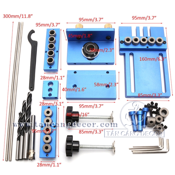 Bộ Cử Khoan Ốc Cam và Chốt Gỗ Cao Cấp Fengsen 08400 - Ảnh 6