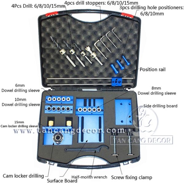 Alternative view of Bộ Cử Khoan Ốc Cam và Chốt Gỗ Cao Cấp Fengsen 08400