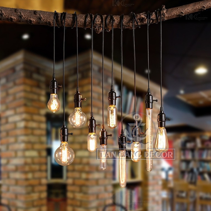 Chuôi bóng đèn Edison 01 màu đồng vàng - Ảnh 11