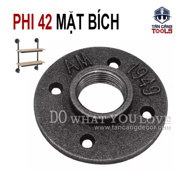 Mặt bích ống nước phi 42 - Gang Xám