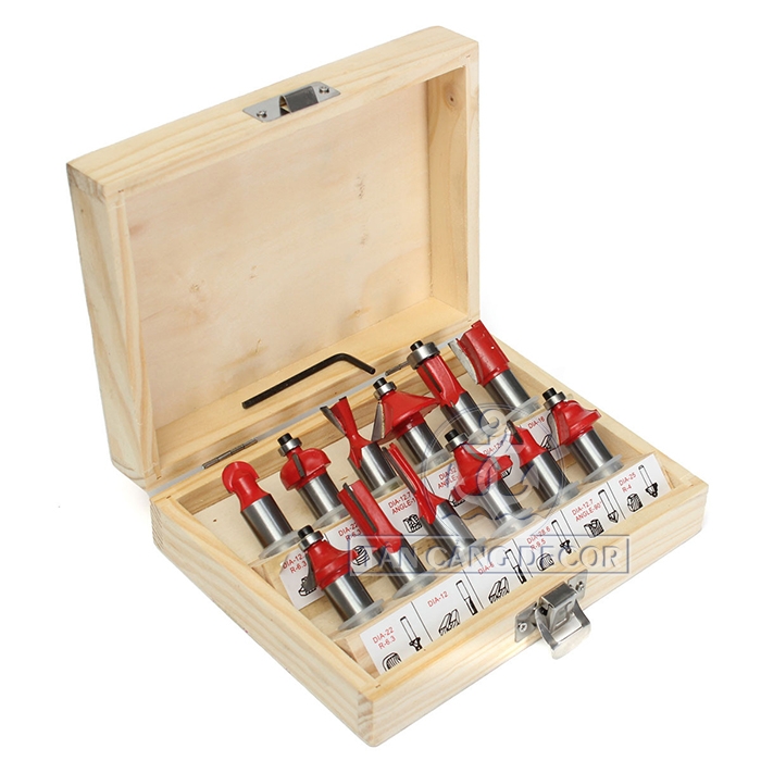 Bộ Mũi Phay 12 Món Cốt 12.7 mm - Ảnh 5