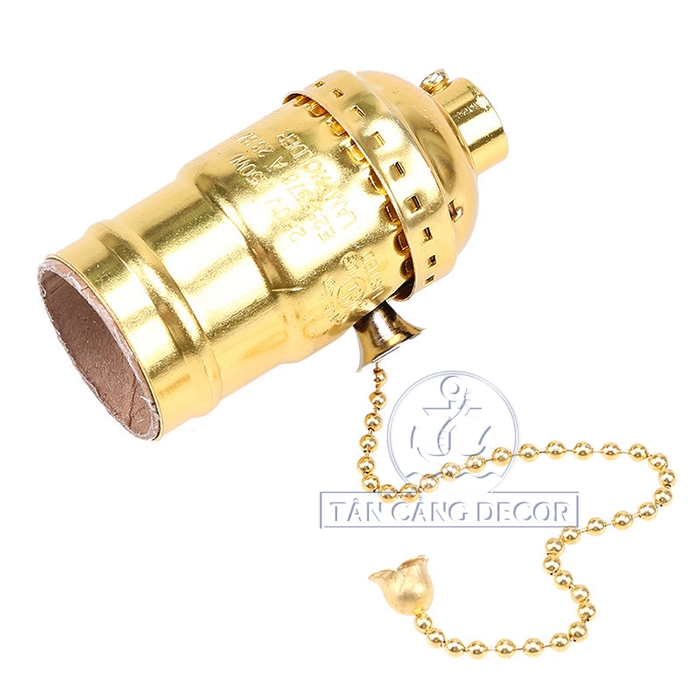 Chuôi bóng đèn Edison 01 màu đồng vàng - Ảnh 6