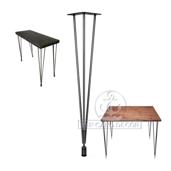 Alternative view of Chân bàn hairpin leg 72cm loại 3 thanh mẫu 2018