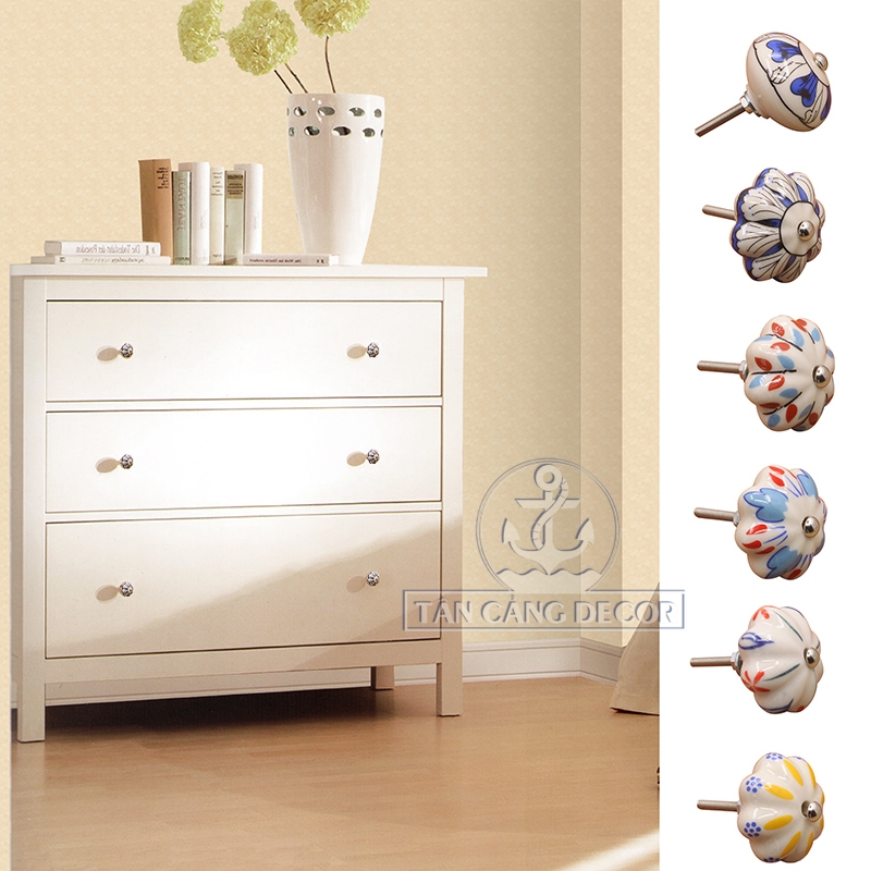 Tay nắm gốm sứ 03 - KT: 3.4cm - Ảnh 5