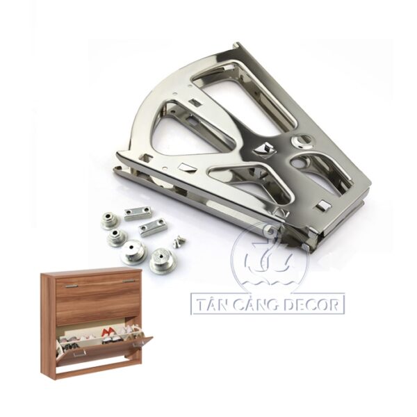 Phụ Kiện Giá Xoay Tủ Giày 2 Ngăn Inox