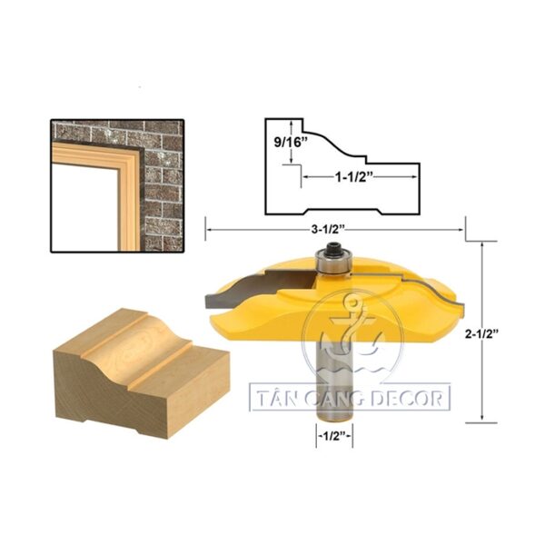 Mũi Router Đánh Chỉ Cửa Cốt 12.7 mm Mẫu 1