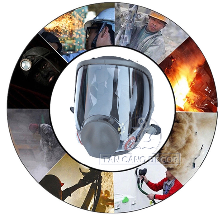 Mặt Nạ Phòng Độc Nguyên Mặt 3M 6800 Kèm 10 Bông Lọc - Ảnh 3