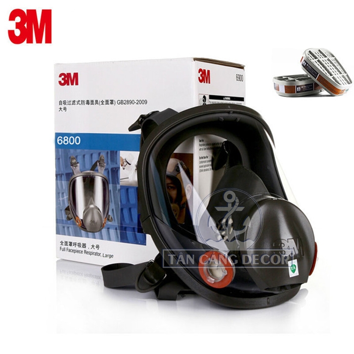 Mặt Nạ Phòng Độc Nguyên Mặt 3M 6800 Kèm 10 Bông Lọc - Ảnh 4
