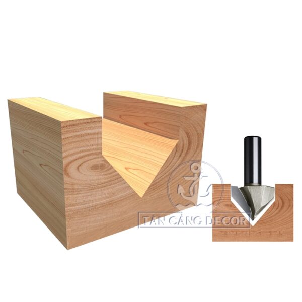 Alternative view of Mũi Router TideWay Đánh Rãnh V 90 Độ 38.1 mm Cốt 12.7 mm