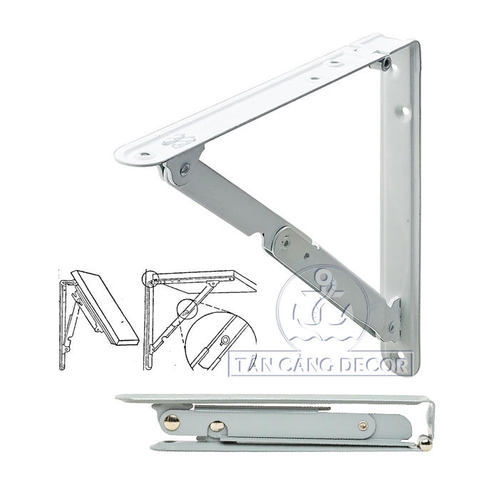Bộ ke gập sắt sơn tĩnh điện 20x20 cm