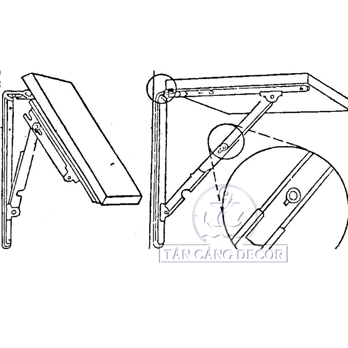Bộ ke gập sắt sơn tĩnh điện 20x20 cm - Ảnh 5