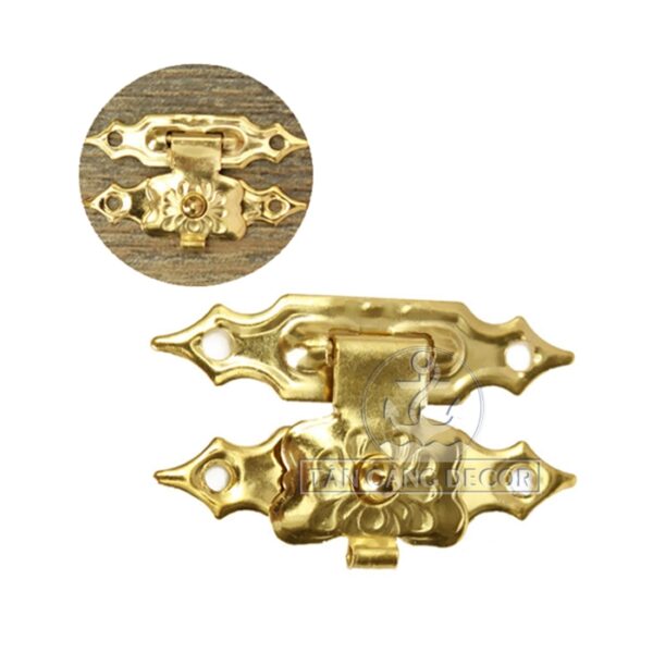 Khoá hộp 23 cổ điển màu vàng ánh kim - KT:2.6cm