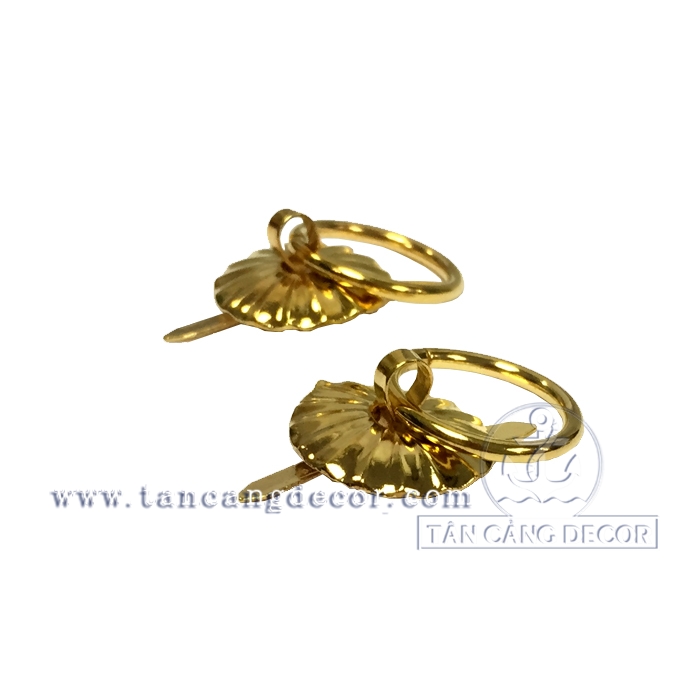 Chốt kéo tròn 26 bông hoa màu vàng ánh kim- KT:2cm - Ảnh 3