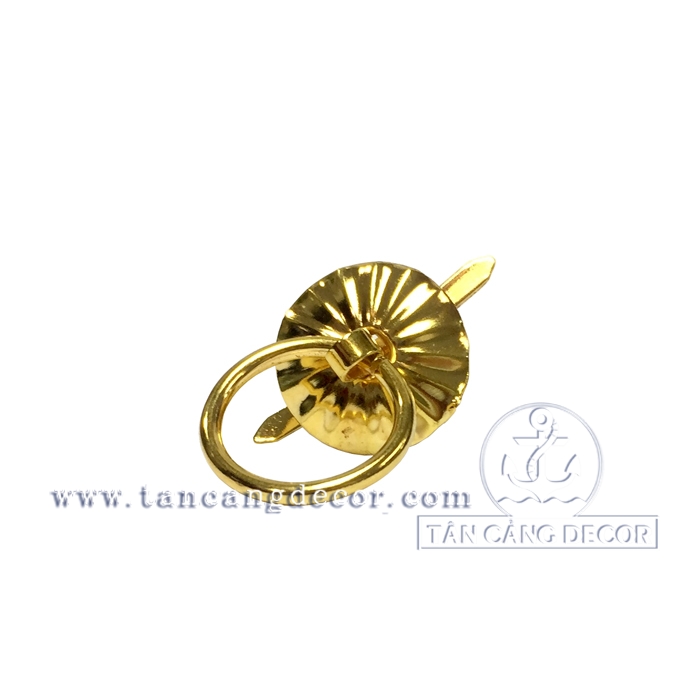 Chốt kéo tròn 26 bông hoa màu vàng ánh kim- KT:2cm - Ảnh 2