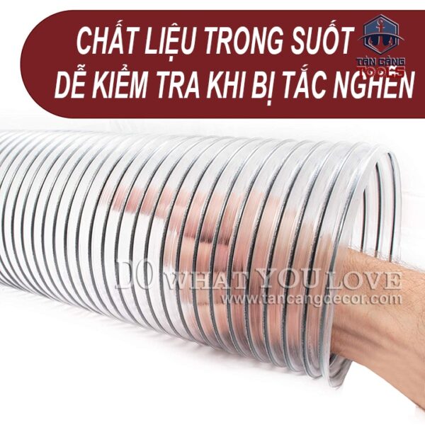 Ống Dẫn Hút Bụi Lõi Thép Phi 100 - 1 Mét - Ảnh 8