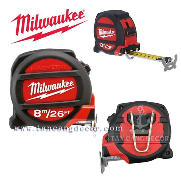 Thước cuộn Milwaukee 8M tích hợp Nam châm 48-22-7225 - Ảnh 3