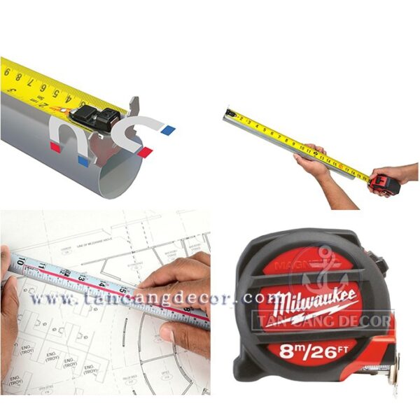 Alternative view of Thước cuộn Milwaukee 8M tích hợp Nam châm 48-22-7225