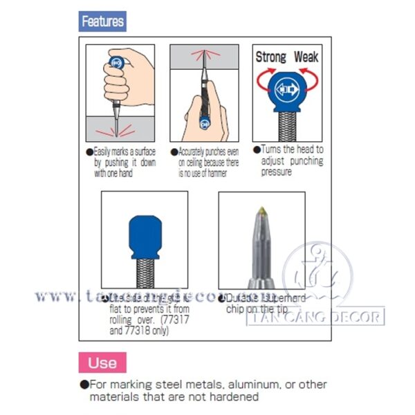 Alternative view of Dụng Cụ Lấy Dấu Tự Động SHINWA 77317