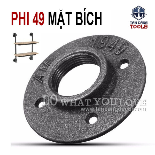 Mặt bích ống nước phi 49 - Gang Xám