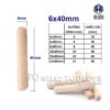 Chốt gỗ phi 6mm - dài 40 mm - 1 Kg