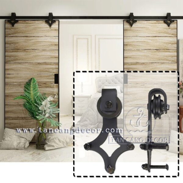 Phụ kiện Cửa Lùa Barn Door Hình Thoi Rhombus Style