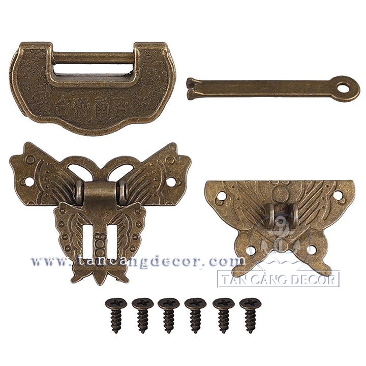 Khóa hộp 27 Hình bướm xuân + Ổ khóa - KT : 4.5cm - Ảnh 3