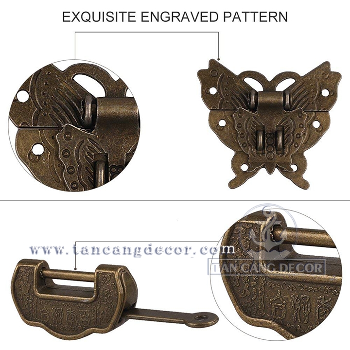 Khóa hộp 27 Hình bướm xuân + Ổ khóa - KT : 4.5cm - Ảnh 6