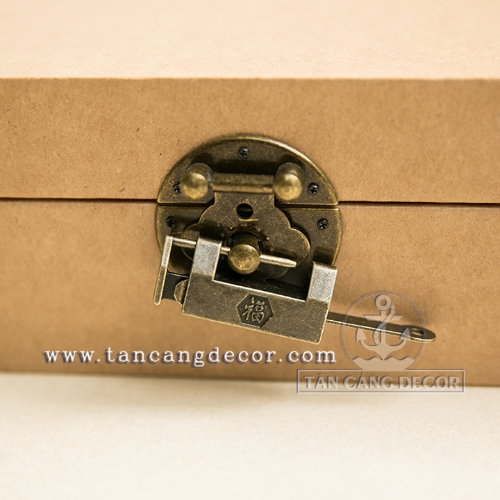 Ổ khóa 28 mạ đồng giả cổ - KT: 3.1cm - Ảnh 4