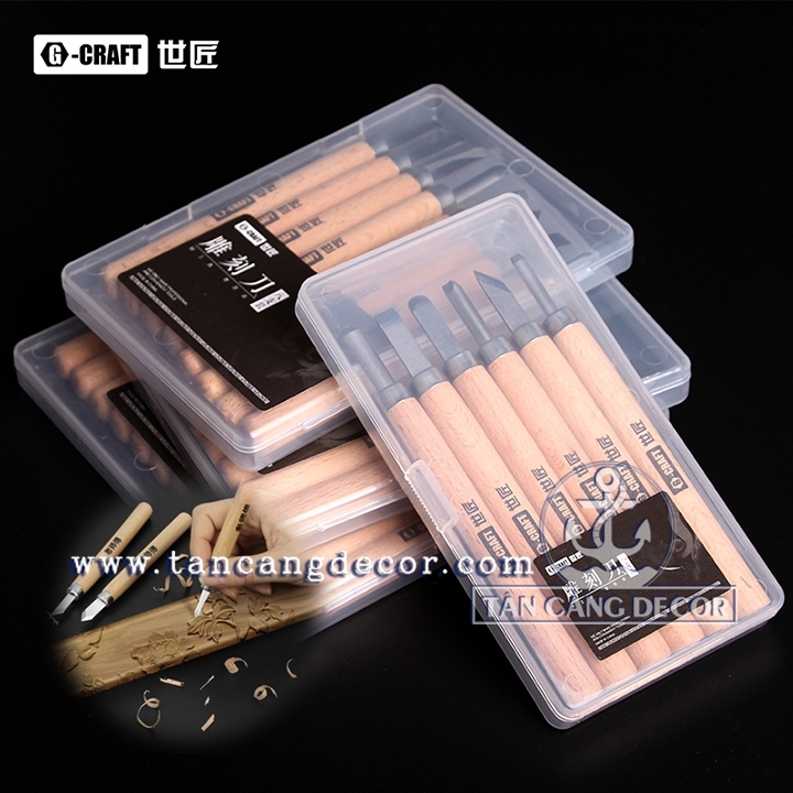 Bộ 6 Dao Tiện, Khắc Gỗ Hợp Kim - Ảnh 8