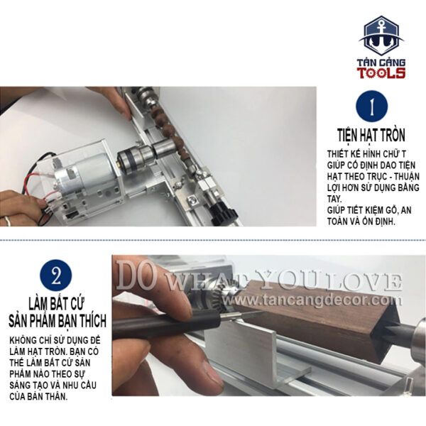 Máy Tiện Hạt Chuỗi 2 Môtơ Mini BRIED - B12 - Ảnh 10