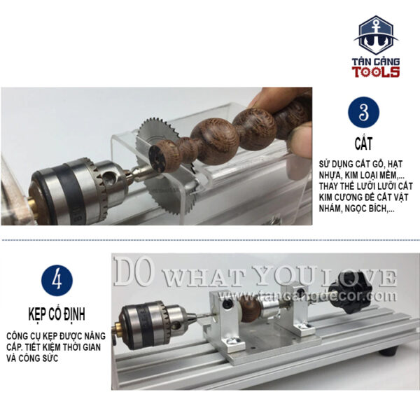 Máy Tiện Hạt Chuỗi 2 Môtơ Mini BRIED - B12 - Ảnh 11