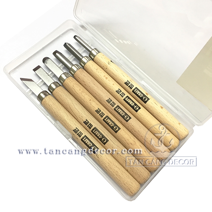 Bộ 6 Dao Tiện, Khắc Gỗ Hợp Kim - Ảnh 4