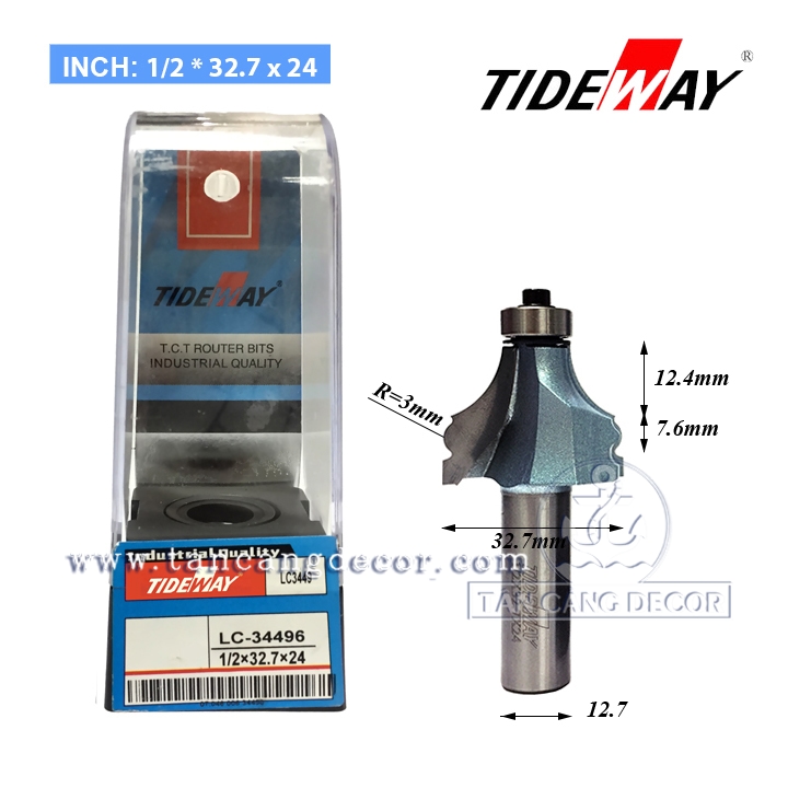 Mũi Router Tideway Soi Khung Tranh Cốt 12.7 mm