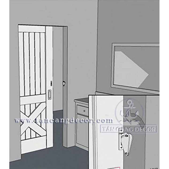 Phụ Kiện Khóa Cửa Barn Door - Ảnh 5