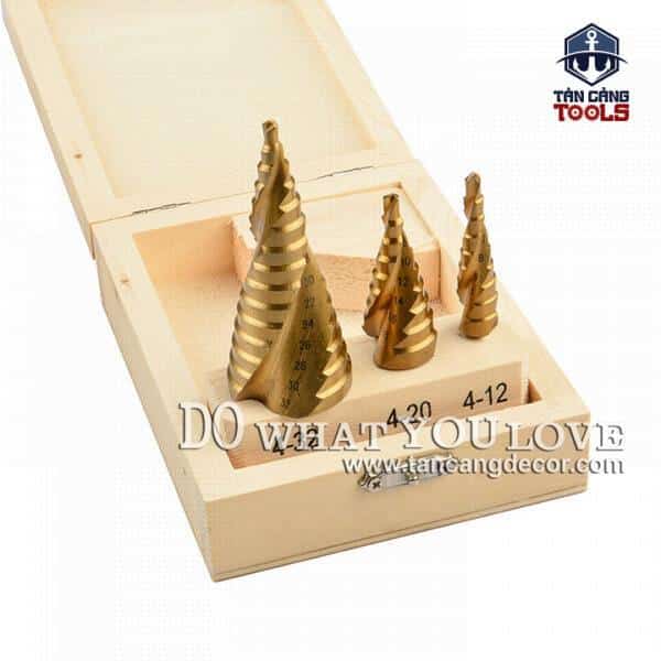 Bộ 3 Mũi Khoan Tháp Đuôi Chuôi Lục
