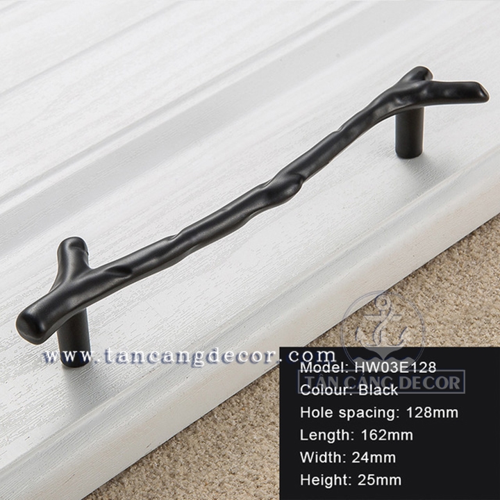 Tay nắm 33 nhánh cây lớn màu đen – KT: 15.5cm - Ảnh 3