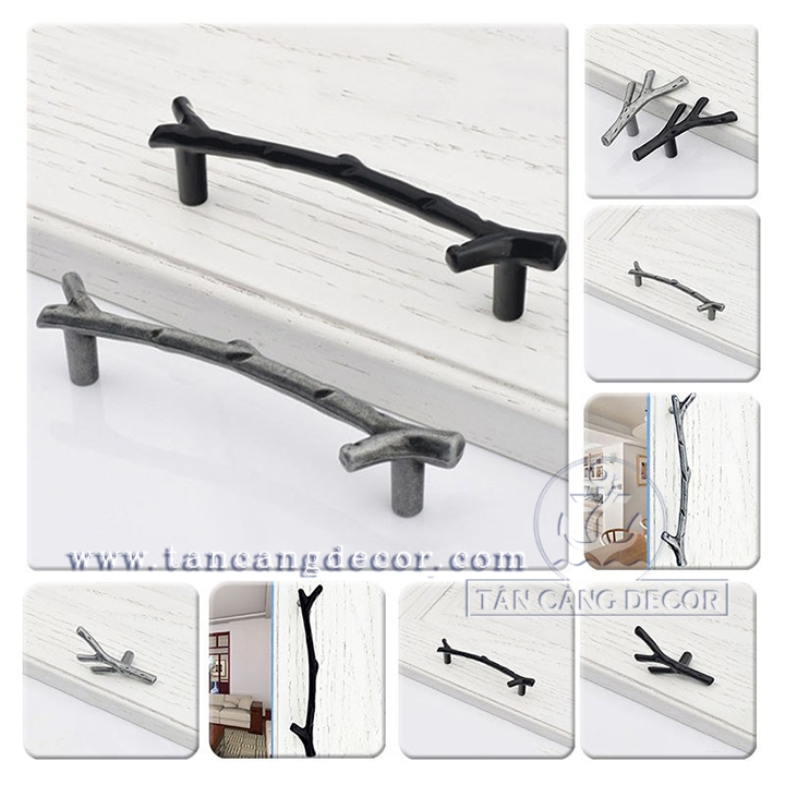 Tay nắm 33 nhánh cây lớn màu đen – KT: 15.5cm - Ảnh 5