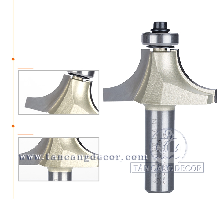 Mũi Router Arden Bo Góc R17.5 Cốt 12.7 mm Arden 0602 Corner Round Bit - Ảnh 6