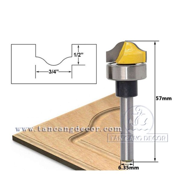 Mũi Router đánh pano Cốt 6.35 mm