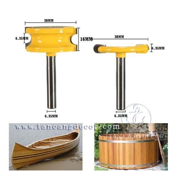 Bộ Mũi Router Ghép Hình Tròn 6.35 mm