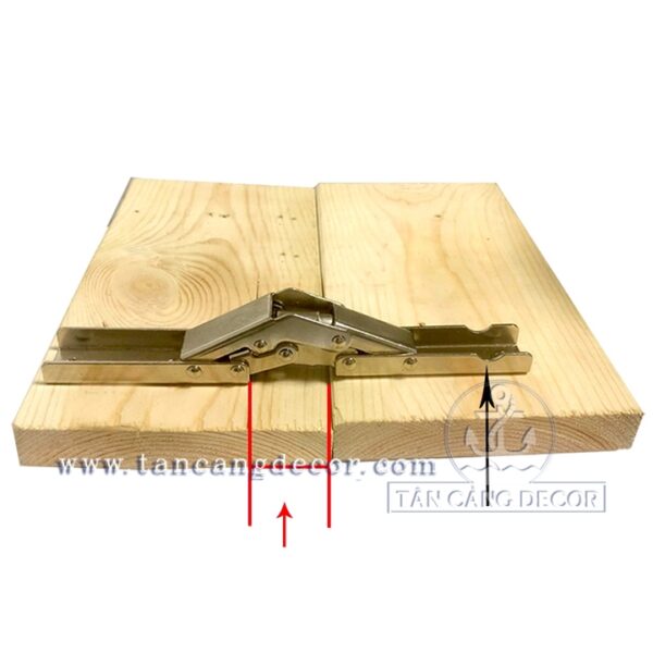 1 Cặp Bản Lề Bật Thẳng 90 sang 180 Độ Mil Hardware - Ảnh 8