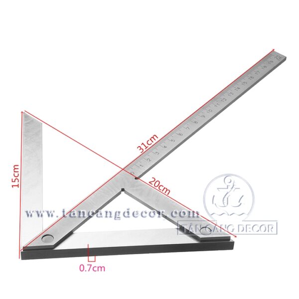 Alternative view of Thước Vuông Đo Tâm 200 x 150 mm